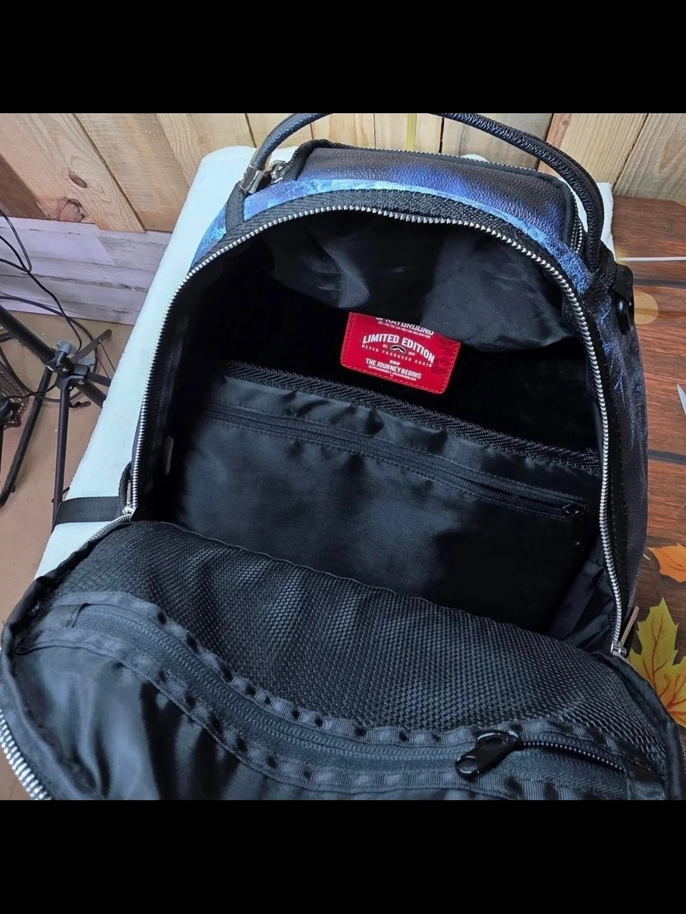 Sprayground Black Graphic Men's Backpack